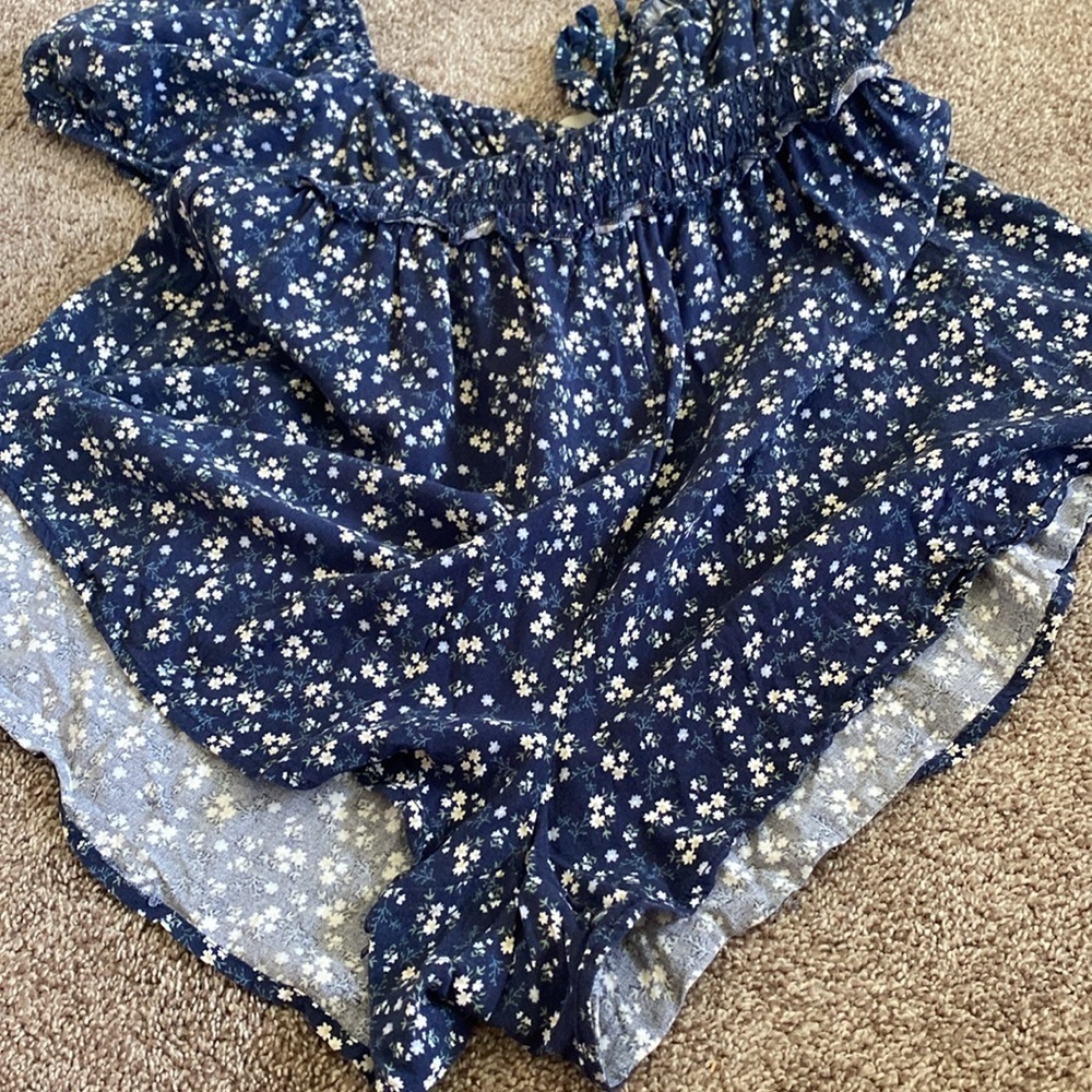Altar'd State Navy Floral Romper - Picture 3 of 5